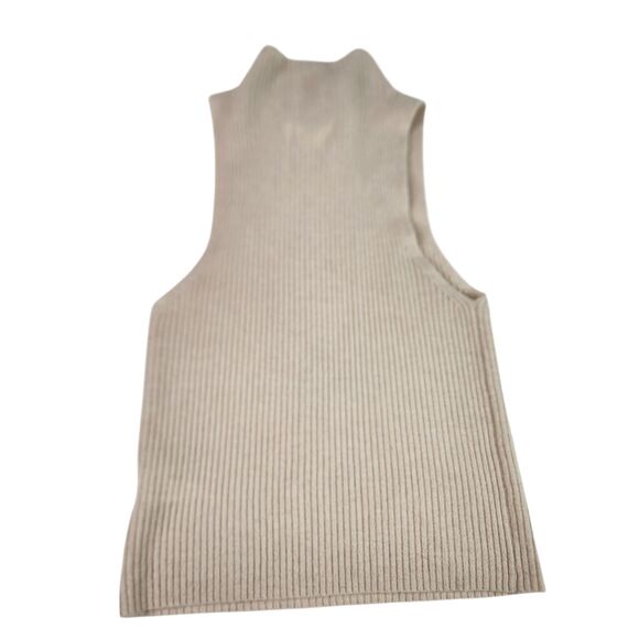 MAEVE Anthropologie Sweater Womens Medium Petite Cream Cashmere Ribbed Knit - Picture 5 of 15